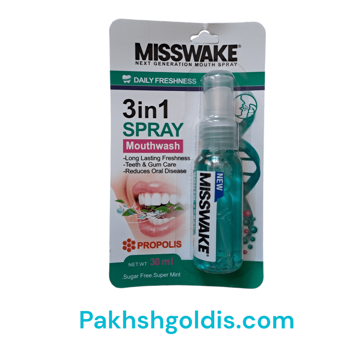 دهانشویه و خوشبو کننده حاوی عصاره پرو پولیس با طعم نعنا میسویک